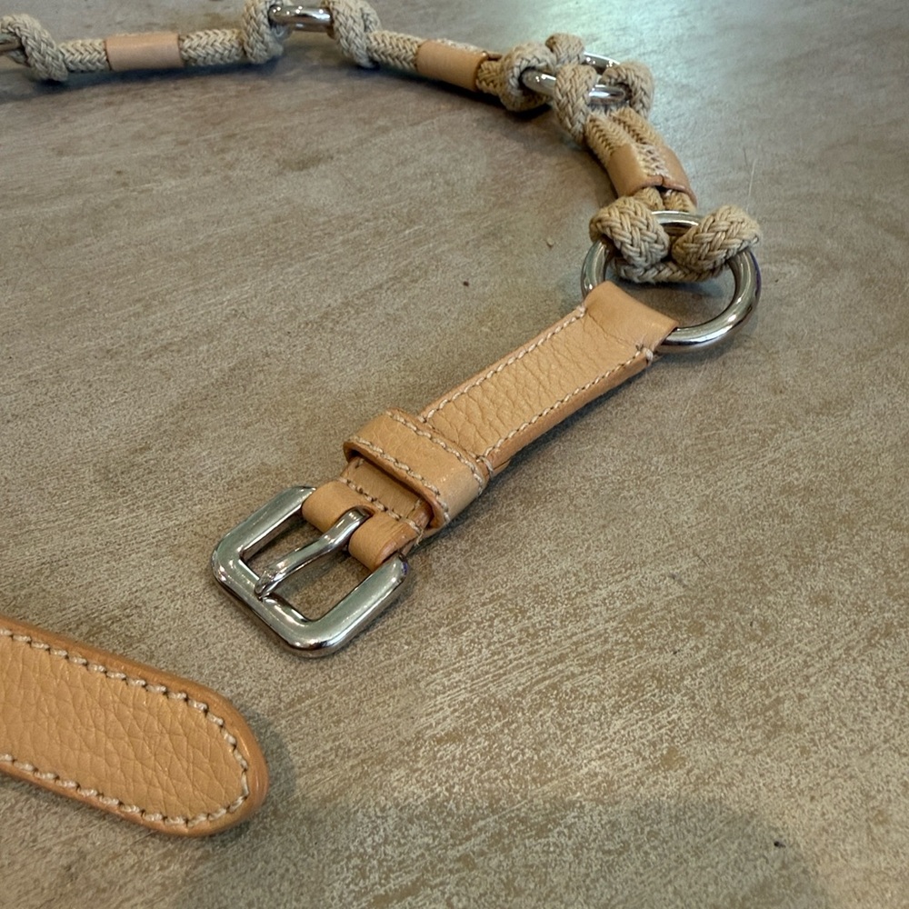 Prada Tan and Silver Women's Rope Belt - Picture 3 of 6